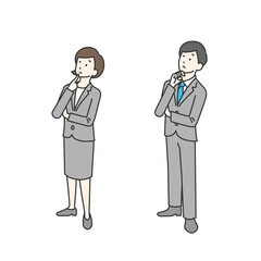 悩んでいる男性と女性