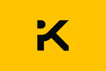PK logo letter design on luxury background. KP logo monogram initials letter concept. PK icon logo design. KP elegant and Professional letter icon design on background. P K KP PK - obrazy, fototapety, plakaty