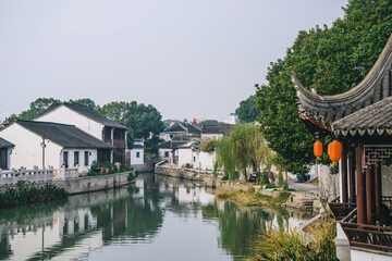 Fototapeta premium Ancient town of Luzhi, Suzhou, China, natural scenery