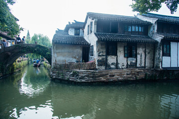 Obraz premium Beautiful scenery of Zhouzhuang ancient town in Suzhou, China