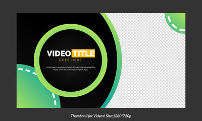 Editable thumbnail design for any videos customizable video thumbnail design concept template