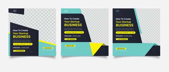 Business Webinar Social Media Post Template	
