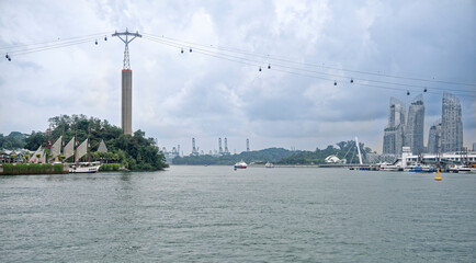  View of the Singapore Strait from Sentosa Gateway