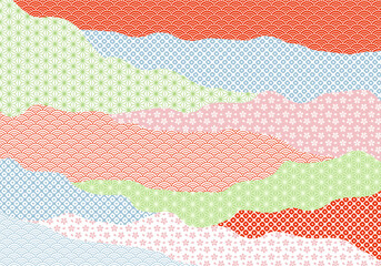 和風背景　継紙