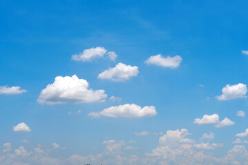 White Clouds on the blue sky.
