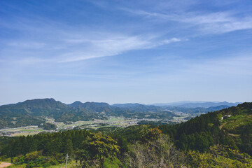 Fototapeta premium 岳の棚田展望台からの眺め, 佐賀県西松浦郡有田町岳