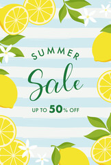 vector background with lemons for banners, cards, flyers, social media wallpapers, etc.