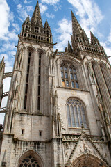 Fototapeta premium Quimper. Cathédrale Saint-Corentin. Finistère. Bretagne
