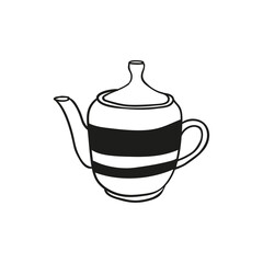 Vector hand drawn teapot icon.