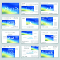 Brochure for business reports, cover layout and infographics