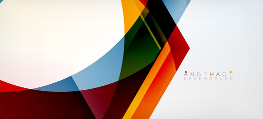 Vector color hexagons geometric abstract background