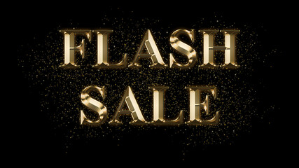 FLASH SALE, Gold Text Effect, Gold text with sparks, Gold Plated Text Effect