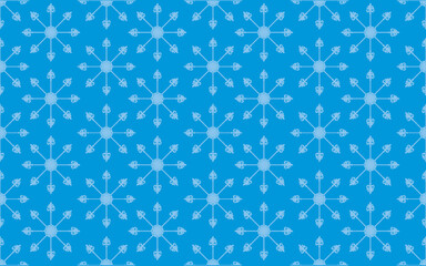 White pattern on blue background, abstract pattern design, modern contemporary style for fabric and other patterns.