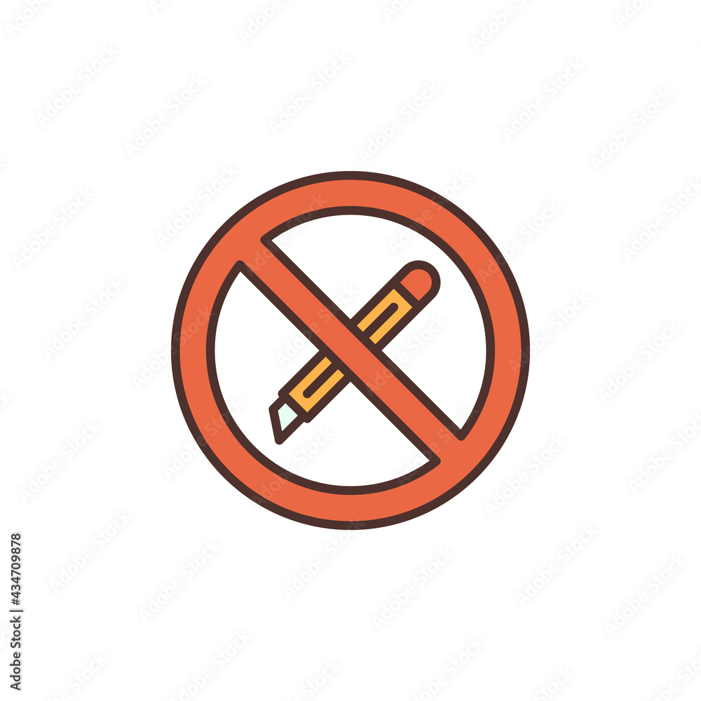 Aufkleber do not use boxcutter tool vector concept colored icon