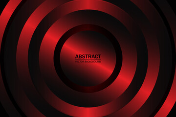 Red and black metal circles texture. Abstract geometric background.