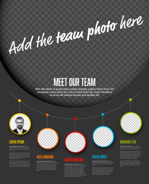 Our Company Team Presentation Template With Big Team Photo