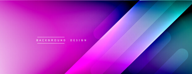 Fototapeta premium Dynamic lines abstract background. 3D shadow effects and fluid gradients. Modern overlapping forms