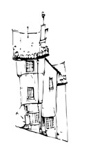 sketch of a house