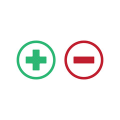 Obraz premium Plus and minus Icon. Positive Negative Icon. Advantage disadvantage Icon. SVG Icon.