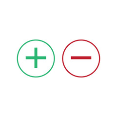 Plus and minus Icon. Positive Negative Icon. Advantage disadvantage Icon. SVG Icon.