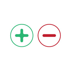 Fototapeta premium Plus and minus Icon. Positive Negative Icon. Advantage disadvantage Icon. SVG Icon.