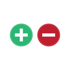 Obraz premium Plus and minus Icon. Positive Negative Icon. Advantage disadvantage Icon. SVG Icon.