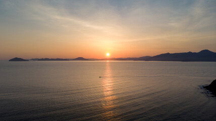 Fototapeta premium 相賀の浜 朝日 唐津湾 佐賀