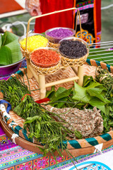 Chinese ethnic minority Guangxi Zhuang nationality specialties, five-color glutinous rice