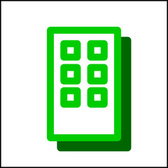 Big windows building icon in flat design 06