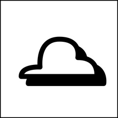 Soft cloud icon in flat design 05