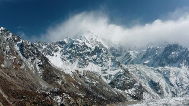 Chongra Peak, snowy mountain top seen from Nanga Parbat Base camp, Himalaya