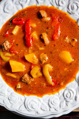 Delicious Hungarian-style goulash soup