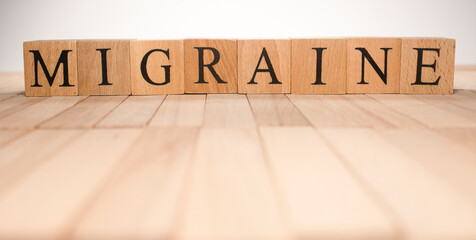 The word migraine was created from wooden cubes. Health and life