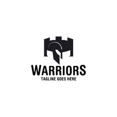 Warrior logo design template. Vector illustration