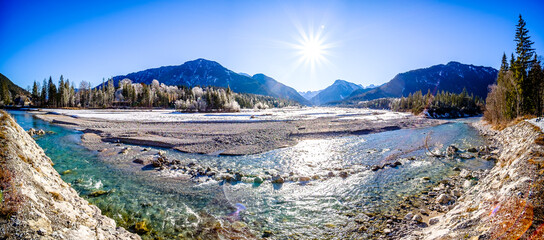 Karwendel and Wetterstein Mountains at Wallgau - Bavaria