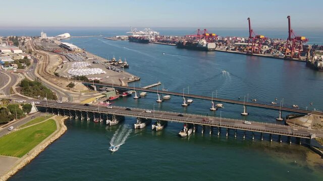 Hyperlapse of Fremantle Port in Western Australia