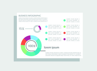 Brochure for business reports, cover layout and infographics