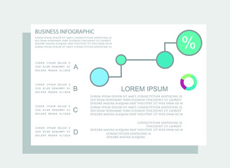 Brochure for business reports, cover layout and infographics