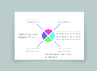 Brochure for business reports, cover layout and infographics