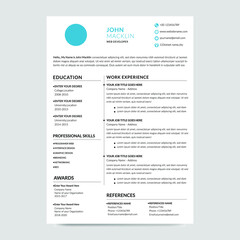 Clean Creative Resume Design 