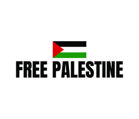 Free Palestine Vector Graphic with Palestine Flag