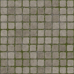 Gray tiles. Concrete mosaic. Seamless texture or background.