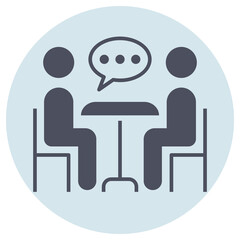 Glyph icon for meeting.
