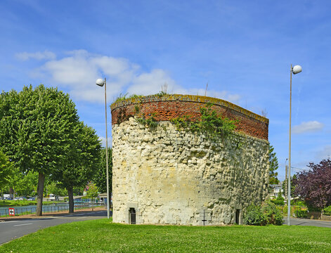 Cambrai, France - Tour du Caudron. The tower is remaining element of the ramparts, built at the end of the 14th Century.