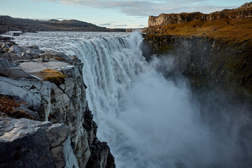 Dettifoss waterfall Iceland the most powerful waterfall in Europe
