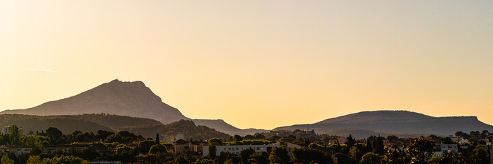 Sainte Victoire mountain in the morning light
