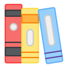 A flat design, icon of books