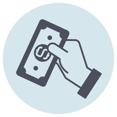 Glyph icon for payment.