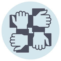 Glyph icon for collaboration.