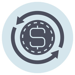 Glyph icon for money.